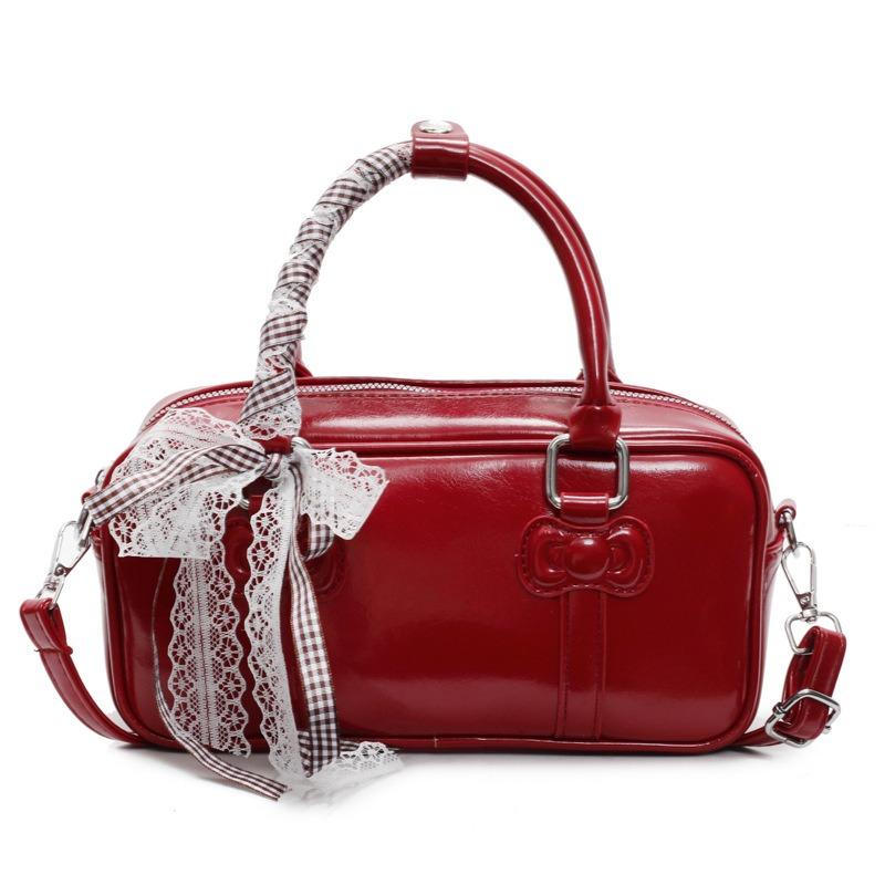 Niche sweet ballet portable bowling bag simple casual versatile messenger women's bag