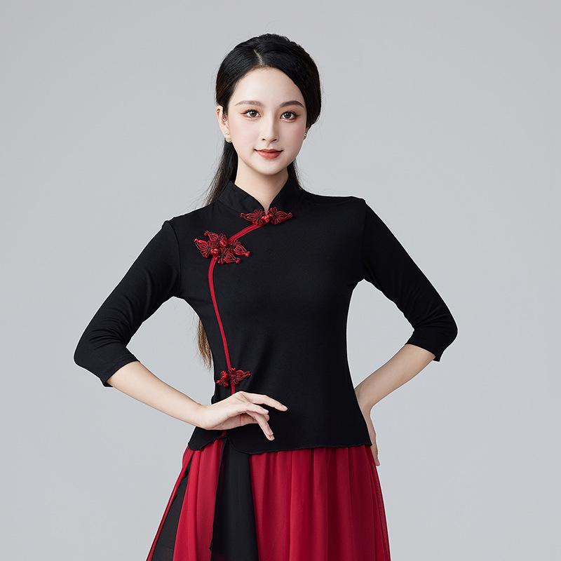 Medellångärmad Chiffong Kvadratdans Kostymset