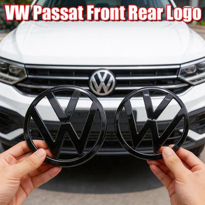 2pcs ABS Car Front Grill Emblem Rear Trunk Badge Logo for VW Passat 2019-2024 Scirocco Premium Pro Plus Extra Quality