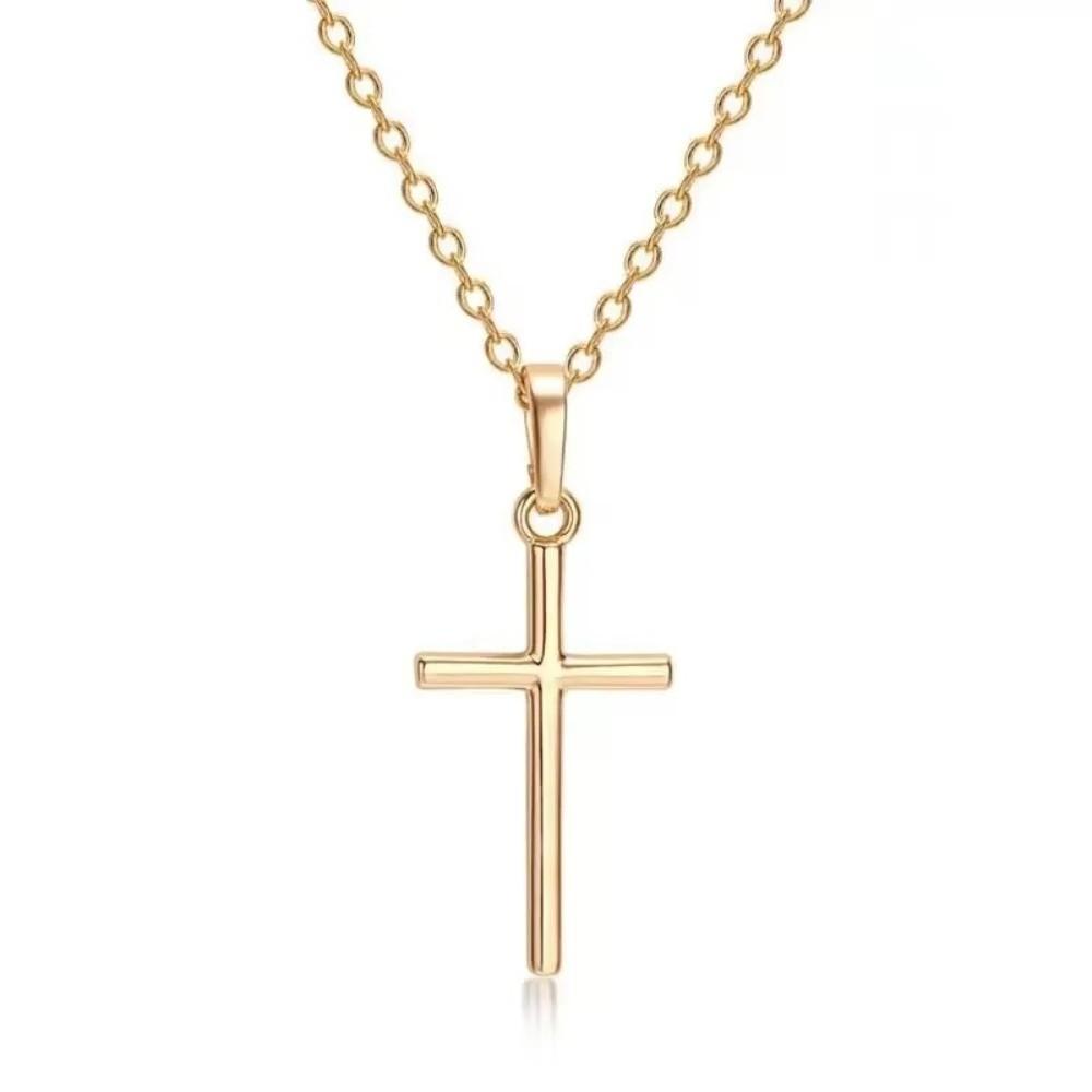 Punk Cross Cross Necklace Zircon Clavicle Chain New Pendants  for Women Men