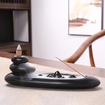 Creative Incense Stick Holder Fisherman Bamboo Raft Tea Table Oraments Multifunctional Zen-like Aromatherapy Base Yoga Studios