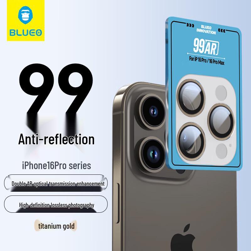 

Blue Ape Mr. iPhone 16 Pro Max Tempered Glass Camera Lens Protector