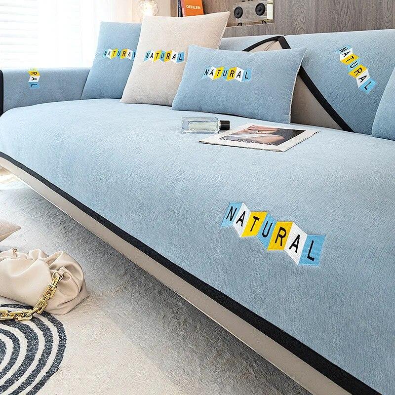 

Подушка для дивана из синели для гостиной, скандинавский коврик для дивана, нескользящий чехол для дивана, L, угловой диван, полотенце, накладка на сиденье, защита дома 70x70cm 1pcs