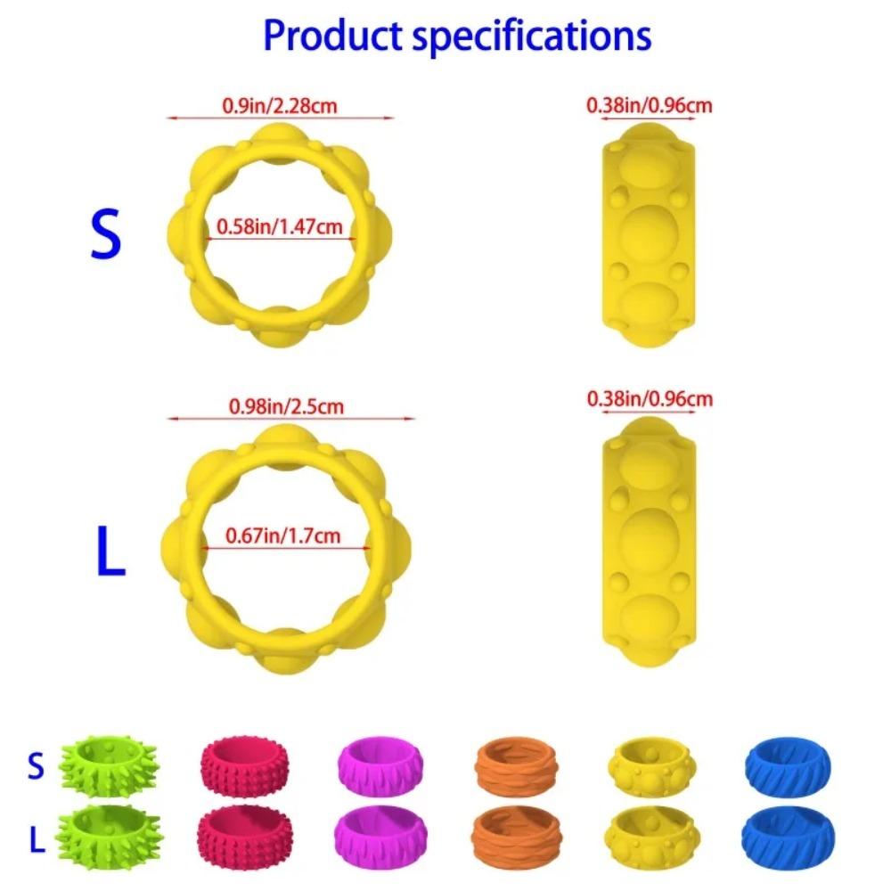 Mini Fidget Silicone Rubber Ring Sensory Toy Relieve Stress Relief Toy EDC Antistresse Haptic Decompression for Children Gift Present