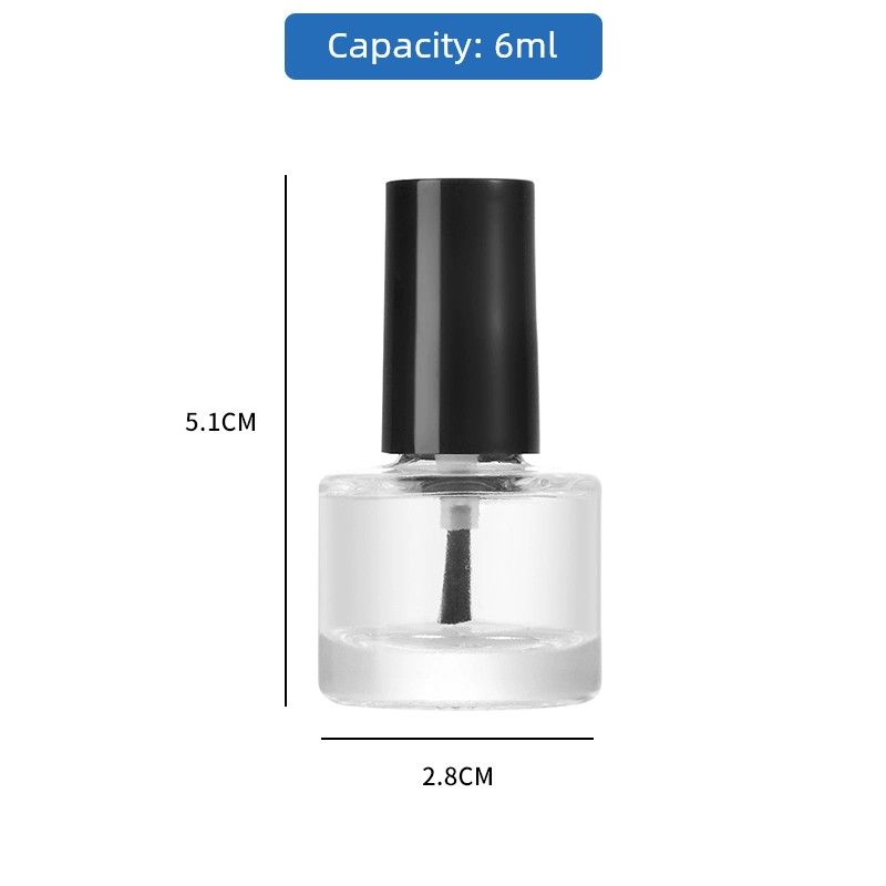 Factory Direct Sales In Stock Nail Polish Bottle Empty Glass Bottle Brush with Lid Nail Polish Sub-Packaging Blush Glue Medicine Bottle Lot