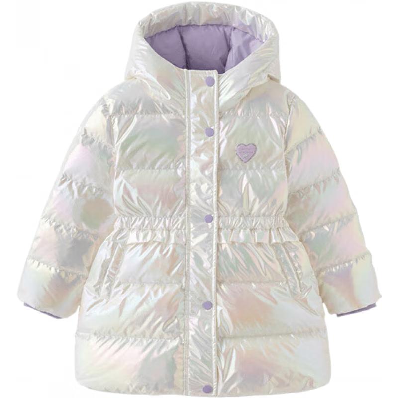 DAVE & BELLA Girls Mid-Length Hooded Down Jacket 2XL