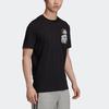 Adidas Logo Print Round Neck Short Sleeve Training T-Shirt Men Tops Black GD5920