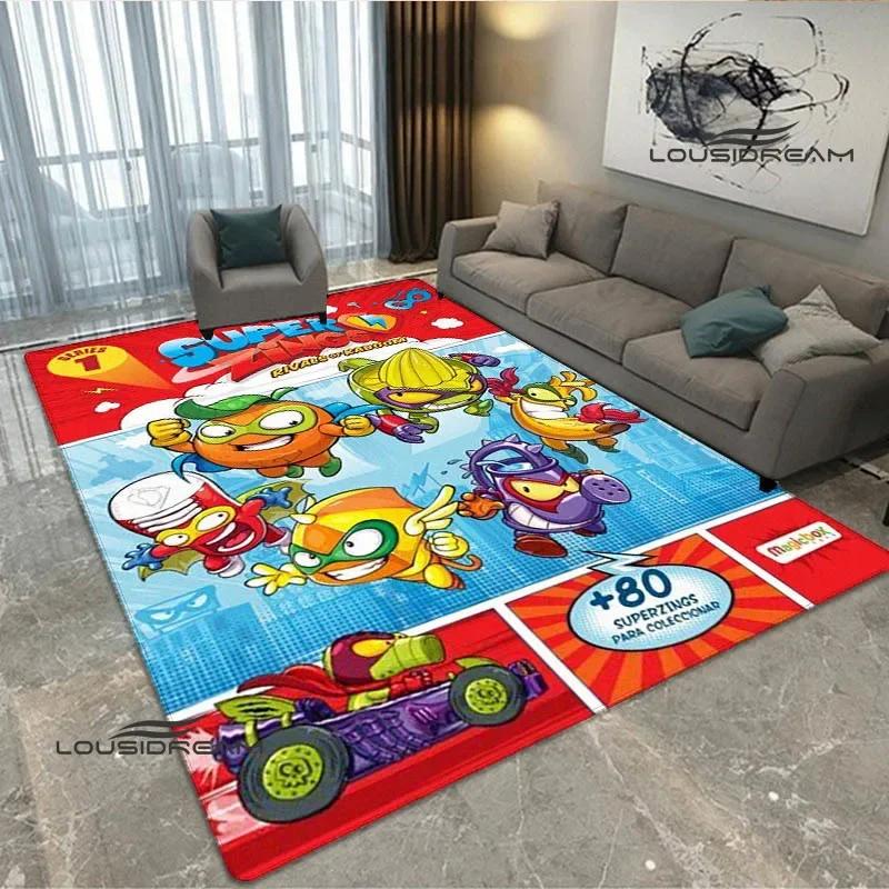 Cute cartoon Super Zings printed carpet Non -slip carpet Yoga mat door mat photography props kitchen mat area rug birthday gift