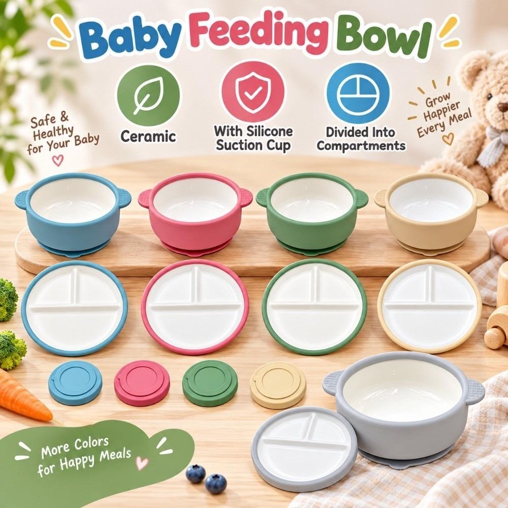 With Silicone Suction Cup Children's Complementary Food Bowl Baby Tableware  Baby Feeding