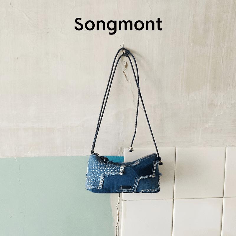 Songmont Layered Blue Series Mahjong Mini Crossbody Phone Bag