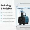 1000 GPH Submersible Inline Water Pump, 80W, 10ft Power Cord, Quiet Operation for Large Aquariums, Ponds, and Water Features