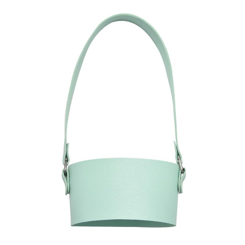 2025 Portable Cup Cover Thickened Milk Tea Cup Accessories Outdoor Portable Tote Bag Women'S Leather Non-Slip Cup Cover