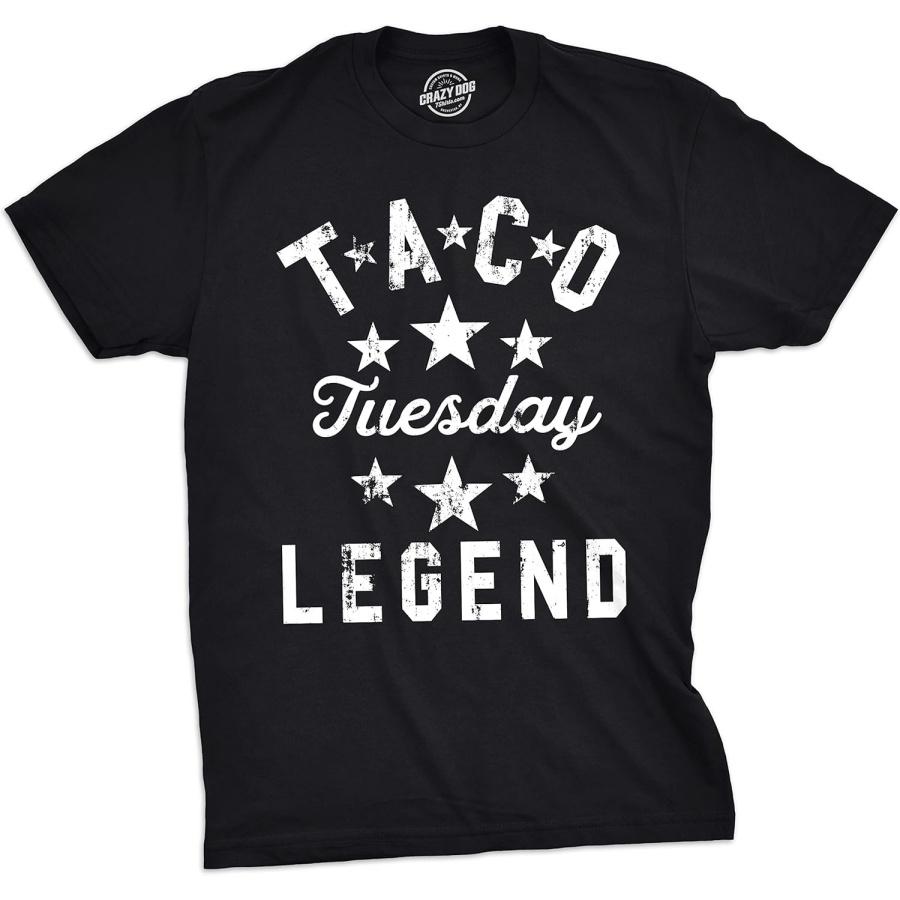 Мужская футболка  Легенда Вторника Тако  Смешная футболка для ужина для парней S