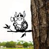 1pc Metal Viking Gnome Yard Decoration – Unique Metal Art for Garden, Tree, Backyard, and Outdoor Spaces. Perfect Garden Gift