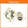 Exquisite Alloy Enamel Cartoon Character Brooch Pin Princess And No-face Yin-yang Design