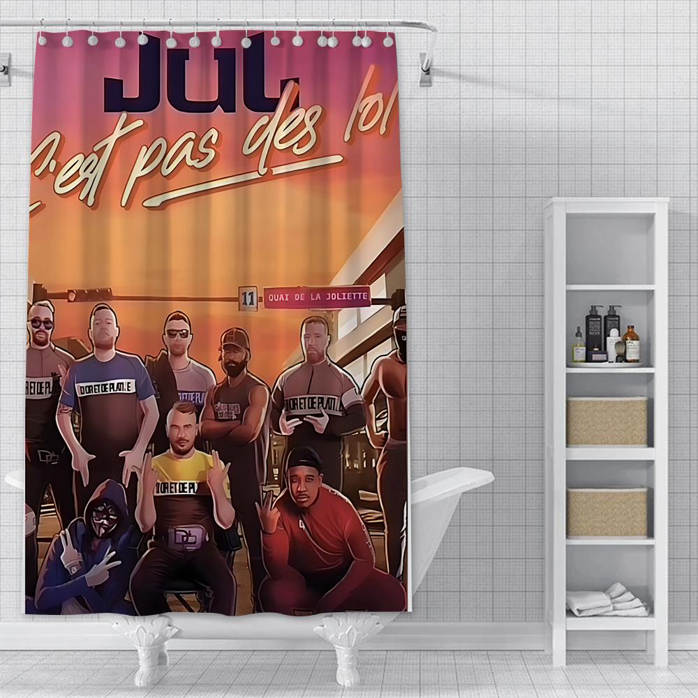 

Shower Curtain Waterproof Polyester Fabric Paint Colorful Bath Curtains Jul Rapper Home Bathroom Decor Curtain With Hook W60H190(CM)-1 Pcs