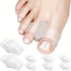2 Pairs Of Silicone Thumb And Toe Separators, Wear-Resistant Day And Night Use, Toe Stacking Separation Corrector, Comfortable Foot Protection Tool