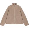 Women's A-line Stand Collar Wool Blend Coat