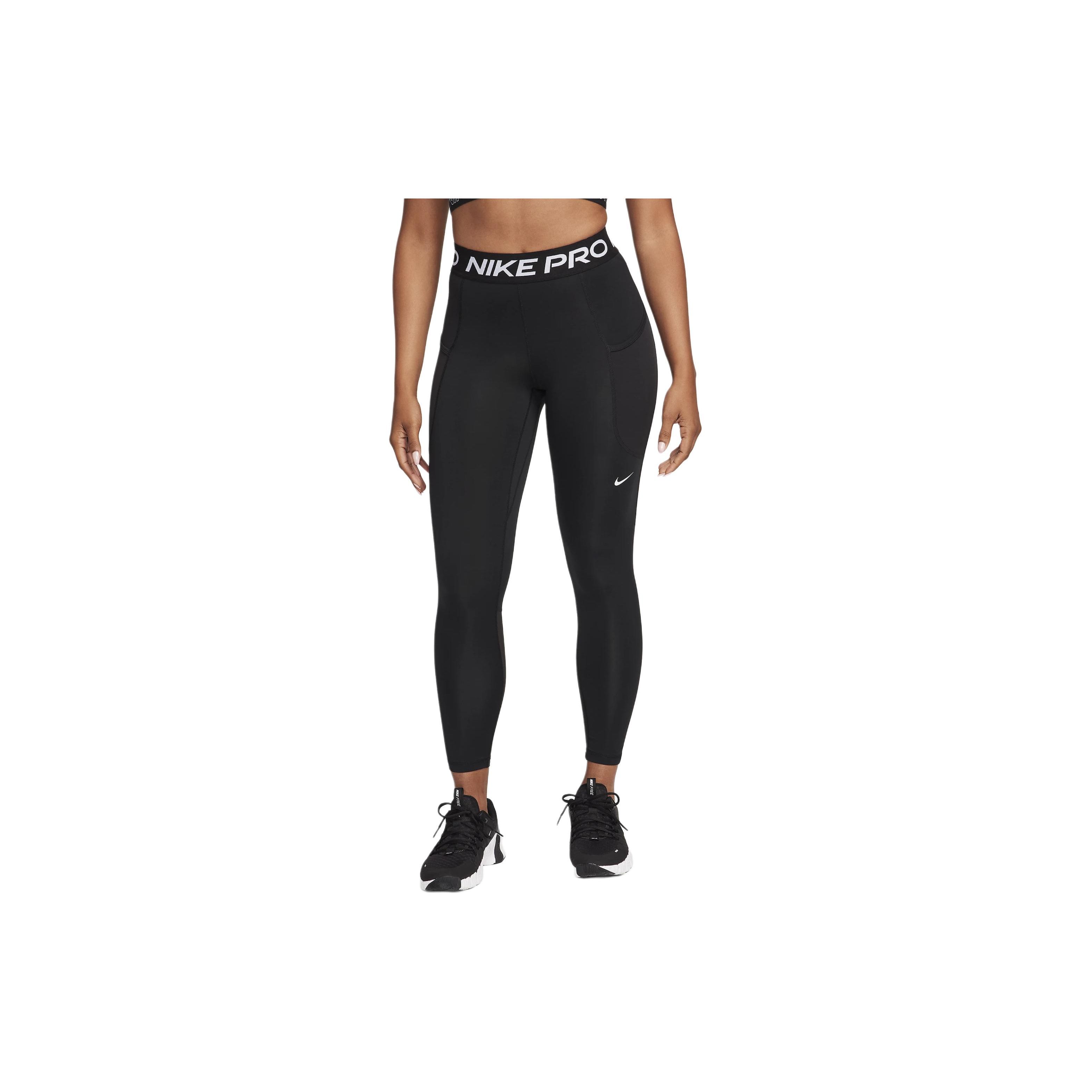 

Nike Pro 365 Letter Print Pocket Design Mid Rise Leggings Women leggings Black FB5033-011 L