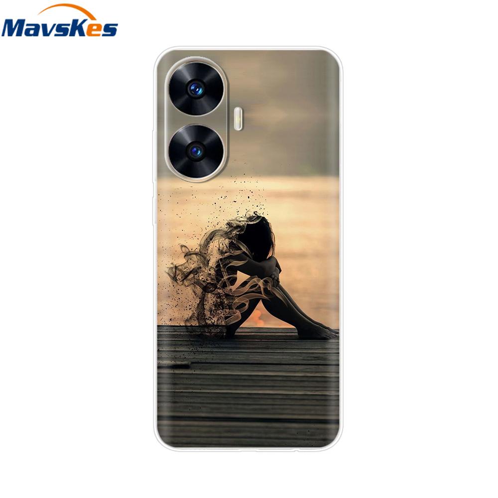For Realme C55 4G Case C 55 Transparent TPU Soft Silicone Cover For OPPO Realme C55 RealmeC55 6.72 Inch Back Cases Phone Bumper