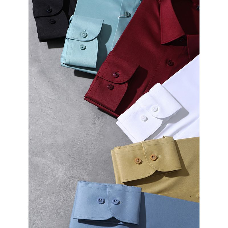 Business Casual Antibacterial Mulberry Silk Shirts Men's Long Sleeve Spring and Autumn Thin 2025 New Slim Fit Foreign Trade Men's Shirt