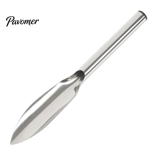 Precision Soil Depth Tool Stainless Steel Garden Trowel, Narrow Pointed Gardening Hand Shovel, Non Deforming Spade Digging for Planting, Weeding,