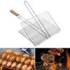 BBQ Grill Basket Chrome Plated Steel Rustproof Multipurpose Fish Grill Basket for Outdoor