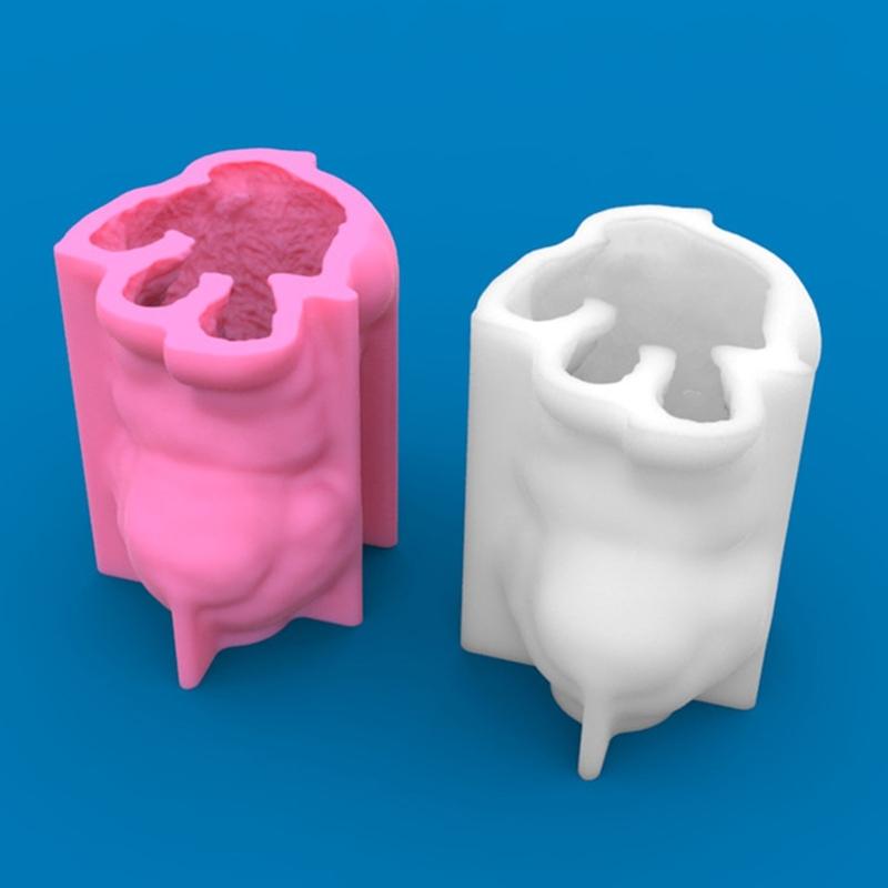 3D Large Dog Candle Silicone Mold for Handmade Desktop Decor Gypsum Epoxy Resin Aroma Candle Mould for Home Decoration