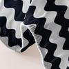 1 Simple Modern Wave Geometry Printed Matte Fitted Sheet, Bedroom Printed Bed Cover, Bedding (Excluding Pillowcases)