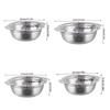 Washing Bowl Stainless Steel Microporous Colander With Handle Multifunctional Stainless Steel Sink Drainer Basket Strainer bowl