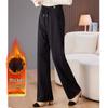 Women's Mid-Rise Twill Straight Leg Casual Pants