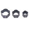 3Pcs Crown Shape Leather Punching Die Set Cutting Knife Kit 1 Hole Hollow Punch Cutter