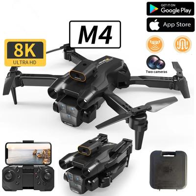 Nový M4 RC Drone 8K Professinal Wide Angle ESC 3 HD kamera Skládací RC vrtulník WIFI FPV Výška držení kvadrokoptéry jako hračka