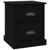 Maison Exclusive - Black Bedside Table 39x39x47.5 Cm Engineered Wood