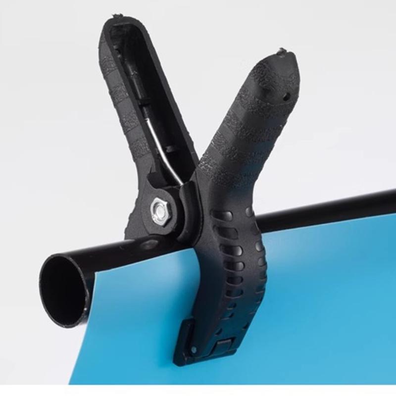 Heavy Duty Spring Clamps Clip 4.5inch for Muslin/Paper Photo Studio Backdrops Background-6 Pack(Black)