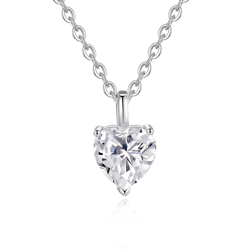 S925 Sterling Silver Moissanite Cross Pendant Clavicle Necklace for Women Luxury Sparkling Fine Jewelry Gift