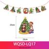 24 Christmas Cartoon Store Paper Bunting Flags for Festive Atmosphere