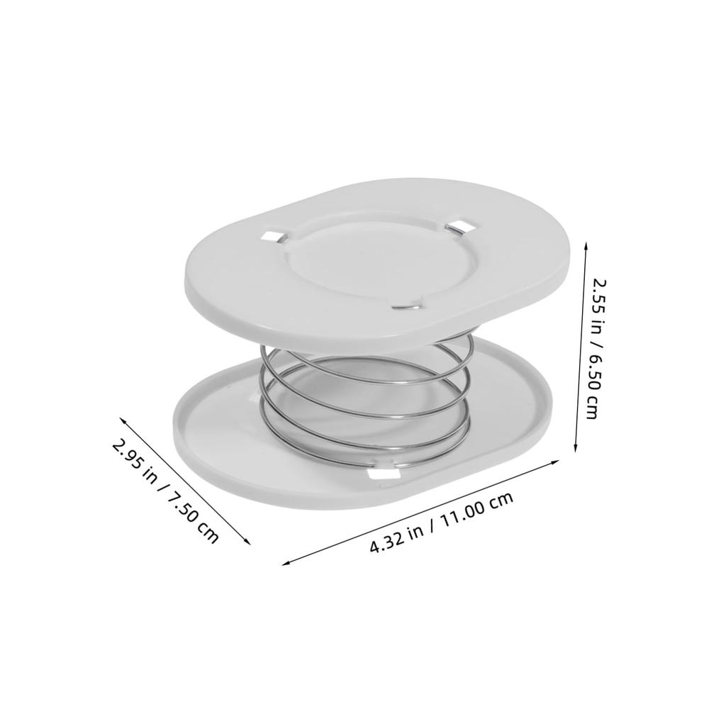 STOBAZA 2-Piece Box Tissue Spring Holder for Kitchen, Metal Spring Support Tissue Bracket, White, PP