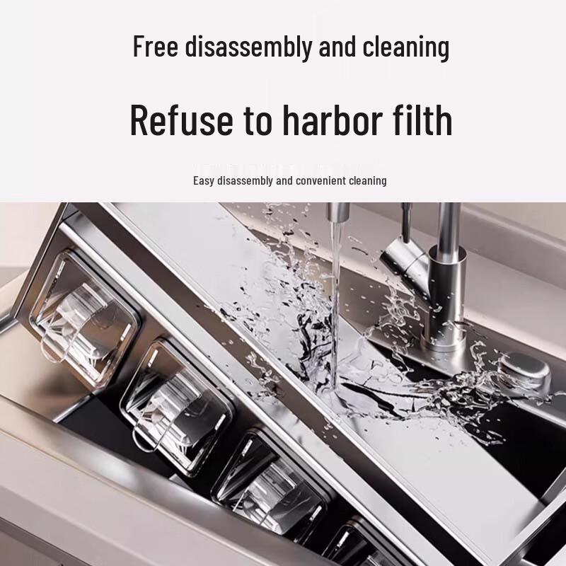 Yingbai Modern 3-Tier 5-Compartment Seasoning Storage Box