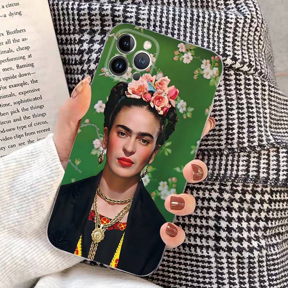 F-Frida K-Kahlo Art Fit For IPhone 16 15 Promax Phone Case IPhone 14 11 12 High End 13 Pro Silicone