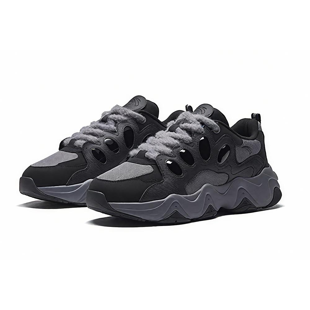 Anta Panda Fashion Trend Thick Sole Shock Absorption Increased Height Wear Resistant Non Slip Low Top Dad Shoes Kids Sneaker Black 122548885-1