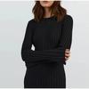 Elegant Solid Ribbed Knitted Maxi Dress Women Slim Casual Waistband Round Neck Long Sleeve Lace Up A-line Dresses 2023 Autumn Lady Streetwear Robe