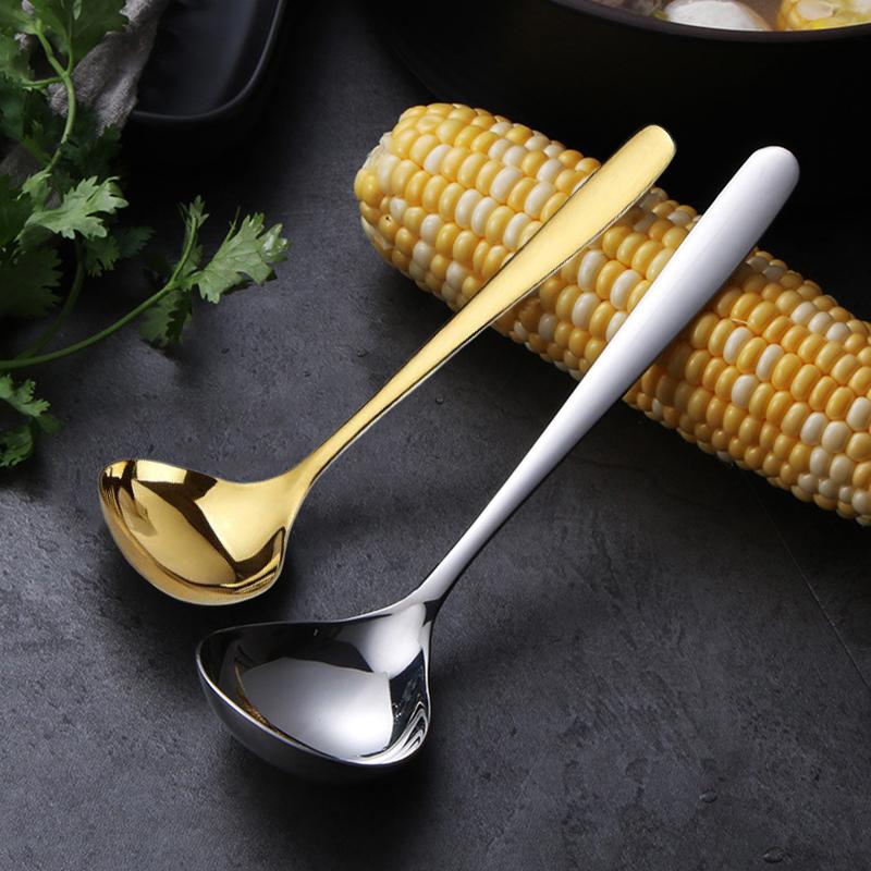 Pacote de 4 Conchas Pequenas Concha de Molho Aço Inoxidável Sus 304 Grande Concha de Servir de Aço Concha para Molho Sopa 8 Polegadas