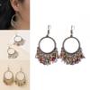 Elegant Ethnic Style Alloy Drop Earrings With Fringes And Crystals For Wedding And Gift Events