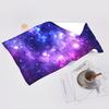 Serviette Visage Douce Galaxie Nébuleuse Bleu Violet Séchage Rapide Piscine Bain Serviettes Coton Respirantes