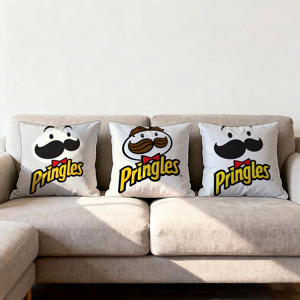 Pringles Cushion Cover Premium Comfort Reversible Pillow Cove -Two in One Design for Any Room & Car Interior