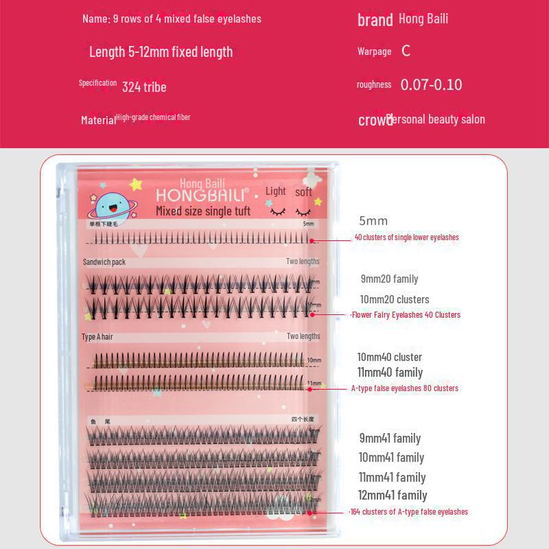 Eyelash Clusters: Fishtail & Fairy Styles Mixed