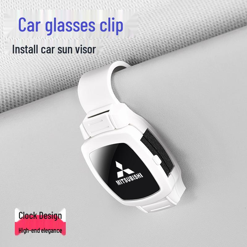 Mitsubishi Car Glasses Clip & Ticket Holder: Compatible with ASX, Eclipse Cross, Outlander, Airtrek, Eclipse