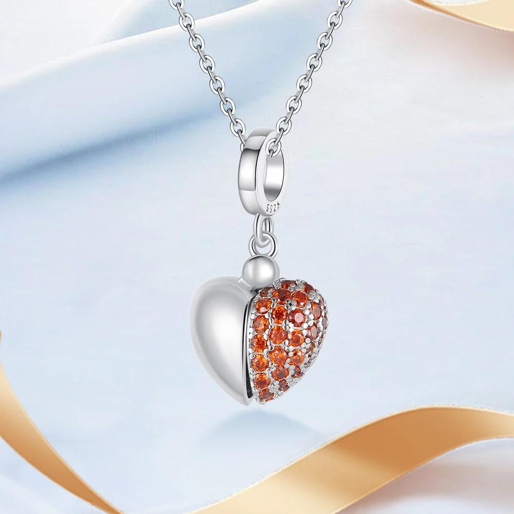 Copper Colors Heart Shaped Double Letters Forever Love Dangle Charm Bead Fit Original Bracelet Diy Fine Jewelry Gift For Women