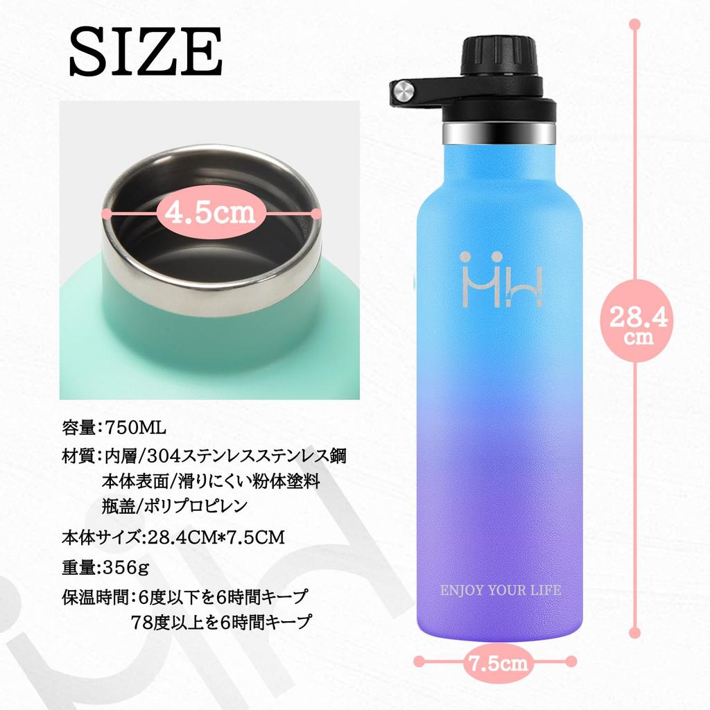 Eliciya 750ml Stainless Steel Water Bottle with Vacuum Insulation, Keeps Drinks Hot or Cold for Long Hours, Carbonated Drinks Compatible, Wide Mouth